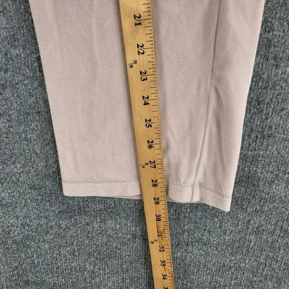 Alo Yoga Pants Womens XS Velour Wide Leg High Waist Pink Lounge Sweatpants Comfy